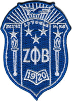 Zeta Phi Beta Crest Embroidered Emblem Iron-On Patch [Blue]