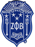 Zeta Phi Beta Crest Embroidered Emblem Iron-On Patch [Blue]