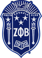 Zeta Phi Beta Crest Embroidered Emblem Iron-On Patch [Blue]