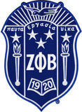 Zeta Phi Beta Crest Embroidered Emblem Iron-On Patch [Blue]