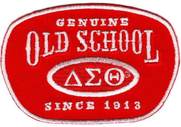 Delta Sigma Theta Genuine Old School Satin Iron-On Patch [Red]