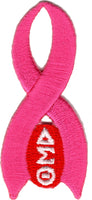 Delta Sigma Theta Pink Ribbon Iron-On Patch [Pink]
