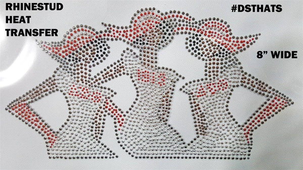 Delta Sigma Theta Wears Many Hats Rhinestud Heat Transfer [Multi-Colored]