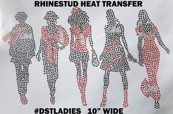 Delta Sigma Theta Ladies Rhinestud Heat Transfer [Multi-Colored]