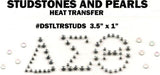 Delta Sigma Theta Letter Studstones & Pearls Heat Transfer [Silver]
