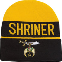 Shriner Noble Embroidered Knit Beanie [Gold]
