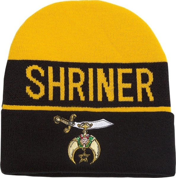 Shriner Noble Embroidered Knit Beanie [Gold]