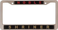 Shriner Noble Metal License Frame [Black]