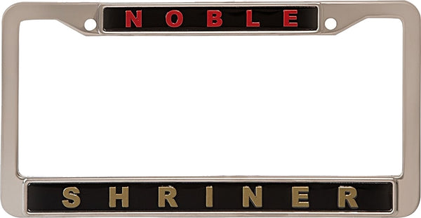 Shriner Noble Metal License Frame [Black]