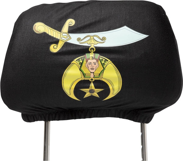 Shriner Noble Car Seat Headrest Cover [Black]