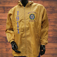 Buffalo Dallas Omega Psi Phi Hooded Windbreaker Line Jacket [Gold]