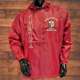 Buffalo Dallas Kappa Alpha Psi Hooded Windbreaker Line Jacket [Crimson Red]