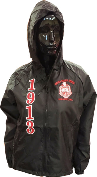 Buffalo Dallas Delta Sigma Theta Hooded Windbreaker Line Jacket [Black]