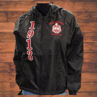 Buffalo Dallas Delta Sigma Theta Hooded Windbreaker Line Jacket [Black]