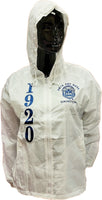 Buffalo Dallas Zeta Phi Beta Hooded Windbreaker Line Jacket [White]
