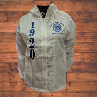 Buffalo Dallas Zeta Phi Beta Hooded Windbreaker Line Jacket [White]