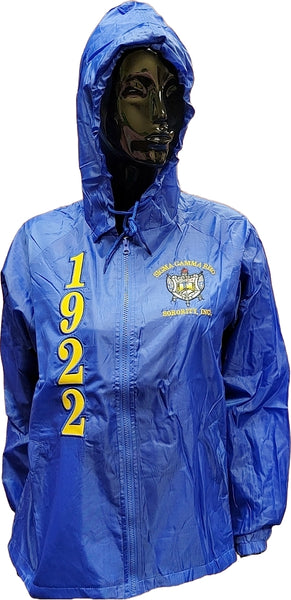 Buffalo Dallas Sigma Gamma Rho Hooded Windbreaker Line Jacket [Blue]