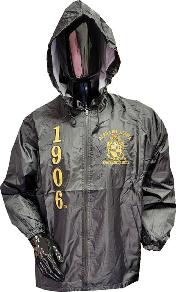 Buffalo Dallas Alpha Phi Alpha Hooded Windbreaker Line Jacket [Black]