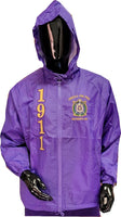Buffalo Dallas Omega Psi Phi Hooded Windbreaker Line Jacket [Purple]