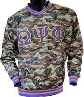Buffalo Dallas Omega Psi Phi Windbreaker Pullover Jacket [Camouflage]