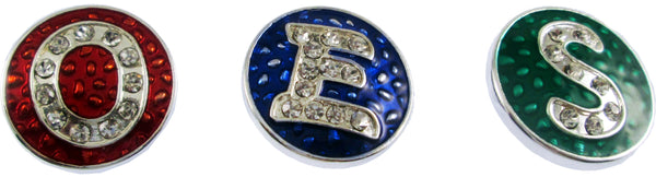 Eastern Star 3 Letter Snap-On Button Set [Silver]