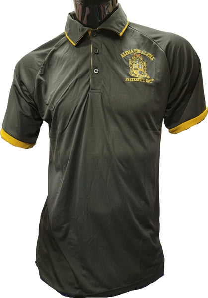 Buffalo Dallas Alpha Phi Alpha DriFit Polo Shirt [Short Sleeve - Black]
