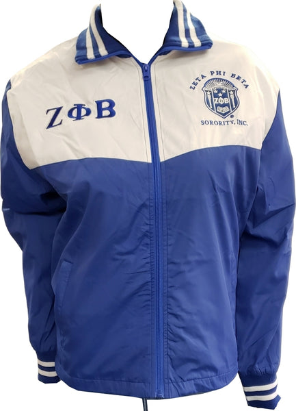 Buffalo Dallas Zeta Phi Beta Full Zip Up Track Jacket [Blue/White]