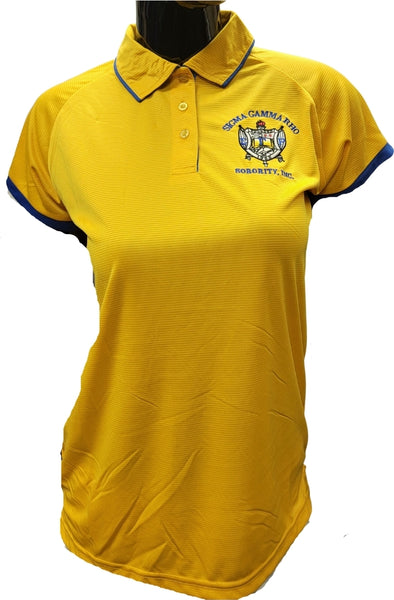Buffalo Dallas Sigma Gamma Rho DriFit Polo Shirt [Short Sleeve - Yellow]