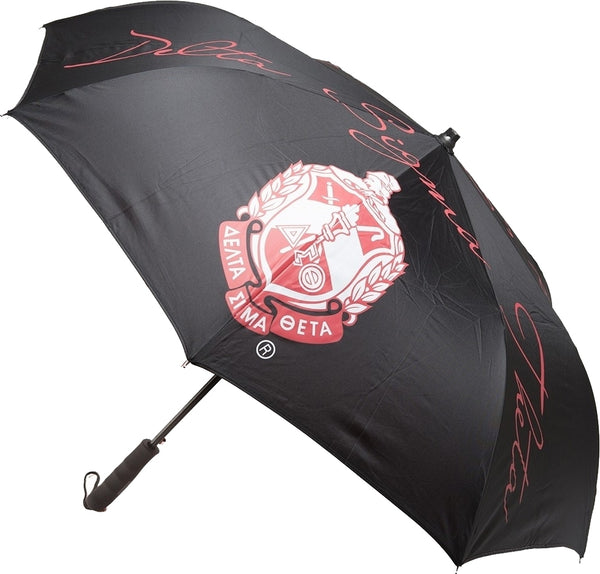 Delta Sigma Theta Large Inverted Umbrella With Flashlight Handle [Black]
