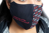 Delta Sigma Theta Hemp Face Masks [Black/Red]