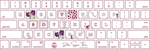 Delta Sigma Theta Silicone MacBook Keyboard Cover [Clear]