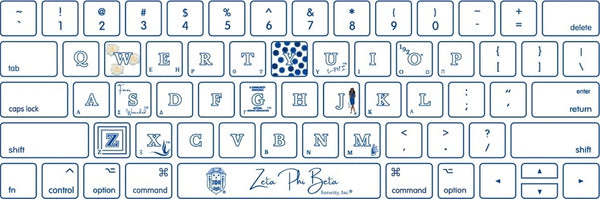 Zeta Phi Beta Silicone MacBook Keyboard Cover [Clear]
