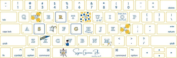 Sigma Gamma Rho Silicone MacBook Keyboard Cover [Clear]