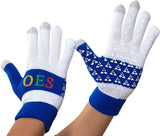 Eastern Star Knit Texting Gloves [White]