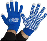 Phi Beta Sigma Knit Texting Gloves [Blue]