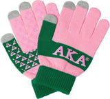 Alpha Kappa Alpha Knit Texting Gloves [Pink]