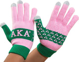 Alpha Kappa Alpha Knit Texting Gloves [Pink]
