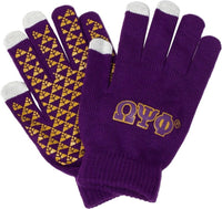 Omega Psi Phi Knit Texting Gloves [Purple]