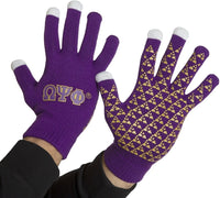 Omega Psi Phi Knit Texting Gloves [Purple]