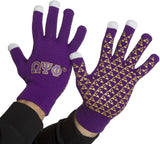 Omega Psi Phi Knit Texting Gloves [Purple]