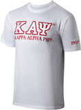 Kappa Alpha Psi Luxury Embroidered Mens Tee [White]