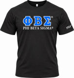 Phi Beta Sigma Luxury Embroidered Mens Tee [Black]