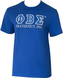 Phi Beta Sigma Luxury Embroidered Mens Tee [Blue]