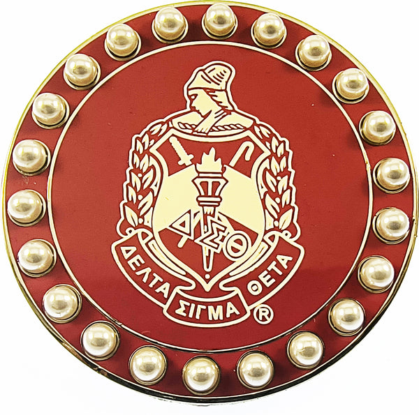 Delta Sigma Theta 22 Pearls Crest Lapel Pin [Silver]