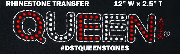 Delta Sigma Theta Queen Rhinestone Heat Transfer [Multi-Colored]