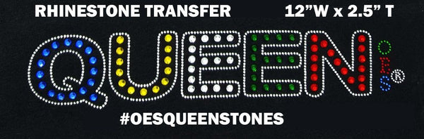 Eastern Star Queen Rhinestone Heat Transfer [Multi-Colored]