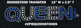 Zeta Phi Beta Queen Rhinestone Heat Transfer [Multi-Colored]