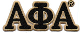 Alpha Phi Alpha Connected Greek Letter Patch [Black]