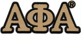 Alpha Phi Alpha Connected Greek Letter Patch [Gold]