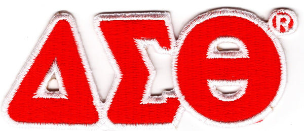 Delta Sigma Theta Connected Greek Letter Patch [Red]